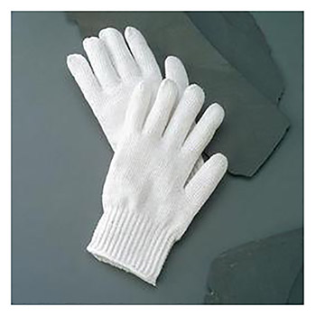 Radnor RAD64057267 Ladies Bleached White Standard Weight Polyester-Cotton Ambidextrous String Gloves With Knit Wrist