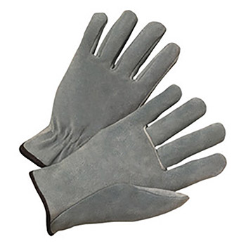 Radnor Small Split Cowhide Unlined Drivers Gloves With Straight Thumb, Slip-On Cuff, Color-Coded Hem And Shirred Elastic Back