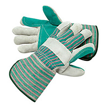 Radnor X-Large Shoulder Grade Double Leather Palm Gloves With Gauntlet Cuff, Double Leather On Palm, Index Finger And Thumb