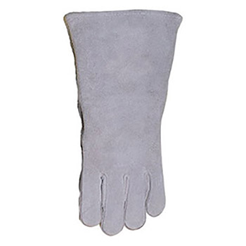 Radnor RAD64057603 Large Pearl Gray 14" Shoulder Split Cowhide Cotton Sock Lined Left Hand Welders Glove With Wing Thumb And Fully Welted Fingers 