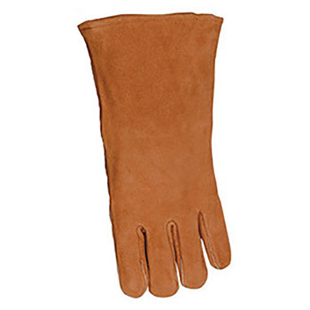 Radnor RAD64057606 Large Brown 14" Shoulder Split Cowhide Cotton Sock Lined Left Hand Welders Glove With Wing Thumb And Fully Welted Fingers (Carded)