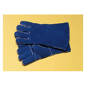 Radnor Large Blue 14" Shoulder Split Cowhide Cotton-Foam Lined Insulated Welders Gloves With Reinforced, Wing Thumb, Welted Fingers And Kevlar Stitching (Carded)