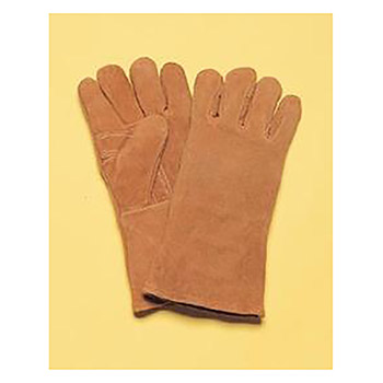 Radnor Large Brown 14" Shoulder Split Cowhide Cotton-Foam Lined Insulated Welders Gloves With Reinforced, Wing Thumb, Welted Fingers And Kevlar Stitching (Carded)