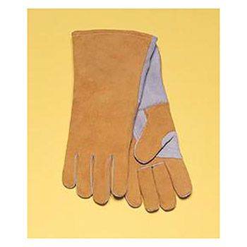 Radnor RAD64057656 Large Brown 14" Premium Side Split Cowhide Cotton-Foam Lined Insulated Welders Gloves With Double Reinforced, Wing Thumb, Welted Fingers And Kevlar Stitching (Carded)