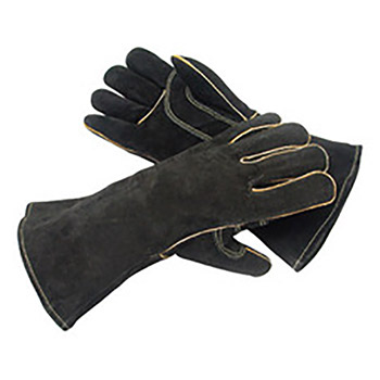 Radnor RAD64057680 Large Black 14" Premium Side Split Cowhide Cotton-Foam Lined Insulated Welders Gloves With Double Reinforced, Wing Thumb, Welted Fingers And Kevlar Stitching (Carded)