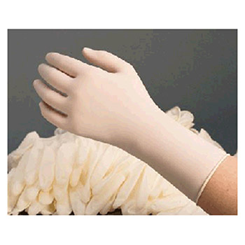Radnor GRDR-LG-1T Large 9 1/2" White 5 mil Latex Non-Sterile Lightly Powdered Disposable Gloves With Textured Finish