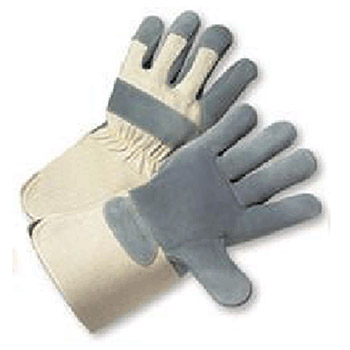 Radnor 64057928 Small Premium Side Split Leather Palm Gloves With Gauntlet Cuff Duck Canvas Back And Reinforced Knuckle