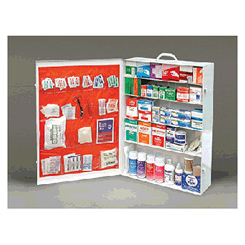 Radnor 64058000 Five-Shelf 100 Person Durable Metal Industrial First Aid Cabinet