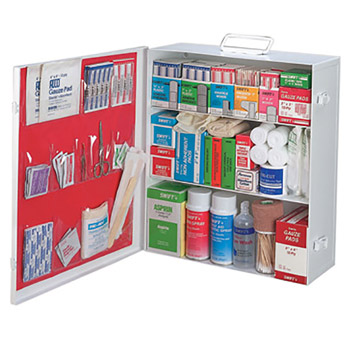 Radnor RAD64058005 Empty Three-Shelf 25 Person Industrial First Aid Cabinet