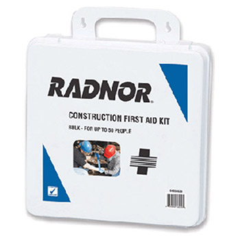 Radnor 64058029 50 Person Bulk Construction First Aid Kit In Plastic Case