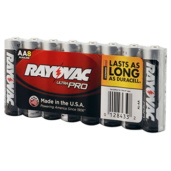 Rayovac AL-AA Alkaline UltraPro Shrink-Wrapped AA 8-Pack