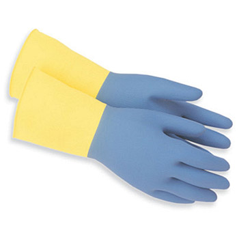 Red Steer Gloves Neoprene Natural Rubber Unsupported 124, Heavy Duty 30 Mil, 13 Inch Length