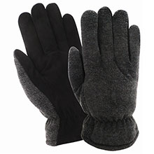 Red Steer Gloves HeatSaver thermal lined premium black suede 150