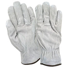 Red Steer Gloves Pearl gray suede cowhide Unlined Driver 15110