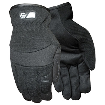 Red Steer Gloves Ironskin black synthetic leather palm 170