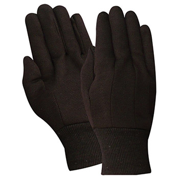 Red Steer 23013-L Heavyweight 13 oz brown jersey Men's Cotton-Chore-Knit Gloves