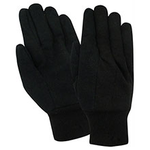 Red Steer Gloves 9 oz. brown jersey mini PVC dots 23810-L