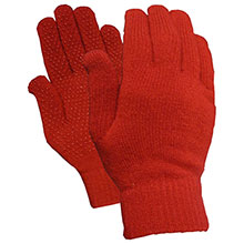 Red Steer Gloves Acrylic magic stretch Cotton Chore Knit 8160
