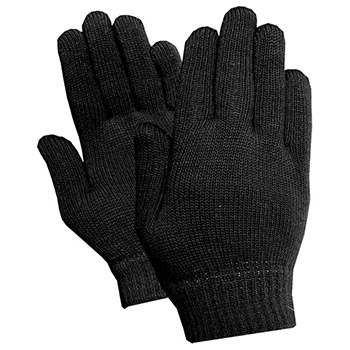 Red Steer 8175B Acrylic Magic Stretch Gloves Men's Black Cotton-Chore-Knit, Per Dz