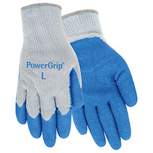 Red Steer Gloves PowerGrip Blue textured rubber palm A300