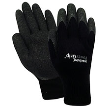 Red Steer Gloves Insulated PowerGrip black textured rubber A301B