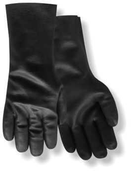 Red Steer Gloves Black PVC coated Coated Gloves BWG-12-L
