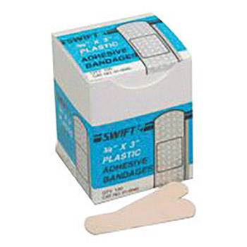 Swift First Aid SH4010045 3/4" X 3" Plastic Strip Adhesive Bandage 