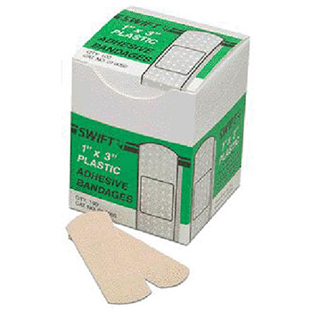 Swift 10050 by Honeywell First Aid 1" X 3" Plastic Strip Adhesive Bandage (100 Per Box)