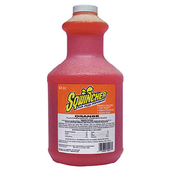 Sqwincher 030324-OR 64 Ounce Liquid Concentrate Orange Electrolyte Drink - Yields 5 Gallons (6 Each Per Case)