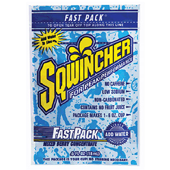 Sqwincher 015300-MB .6 Ounce Fast Pack Liquid Concentrate Mixed Berry Electrolyte Drink - Yields 6 Ounces (50 Single Serve