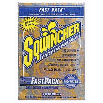 Sqwincher 015310-CC .6 Ounce Fast Pack Liquid Concentrate Cool Citrus Electrolyte Drink - Yields 6 Ounces (50 Single Serve