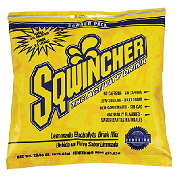 Sqwincher 016040-LA 23.83 Ounce Instant Powder Pack Lemonade Electrolyte Drink - Yields 2 1/2 Gallons (32 Packets Per Case)
