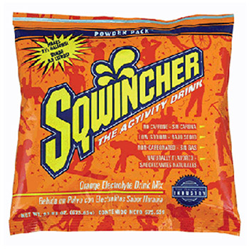 Sqwincher 016041-OR 23.83 Ounce Instant Powder Pack Orange Electrolyte Drink - Yields 2 1/2 Gallons (32 Packets Per Case)