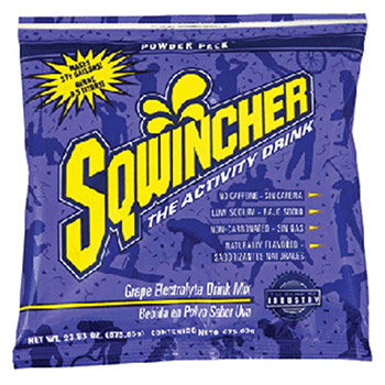 Sqwincher 016046-GR 23.83 Ounce Instant Powder Pack Grape Electrolyte Drink - Yields 2 1/2 Gallons (32 Packets Per Case)