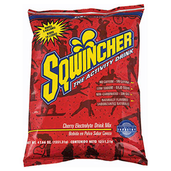 Sqwincher 016401-CH 47.66 Ounce Instant Powder Pack Cherry Electrolyte Drink - Yields 5 Gallons (16 Each Per Case)