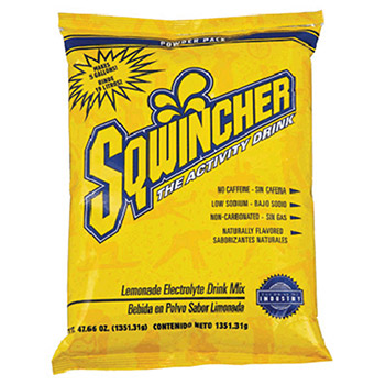 Sqwincher 016403-LA 47.66 Ounce Instant Powder Pack Lemonade Electrolyte Drink - Yields 5 Gallons (16 Each Per Case)