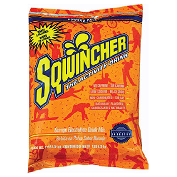 Sqwincher 016404-OR 47.66 Ounce Instant Powder Pack Orange Electrolyte Drink - Yields 5 Gallons (16 Each Per Case)