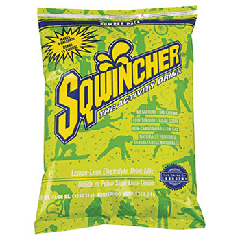 Sqwincher 016408-LL 47.66 Ounce Instant Powder Pack Lemon Lime Electrolyte Drink - Yields 5 Gallons (16 Each Per Case)