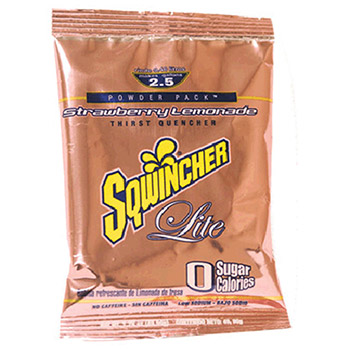 Sqwincher 016805-SL 1.76 Ounce Instant Powder Pack Strawberry Lemonade Lite Electrolyte Drink - Yields 2 1/2 Gallons