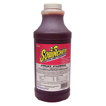 Sqwincher 020225-FP 32 Ounce Liquid Concentrate Fruit Punch Electrolyte Drink - Yields 2 1/2 Gallons (12 Each Per Case)