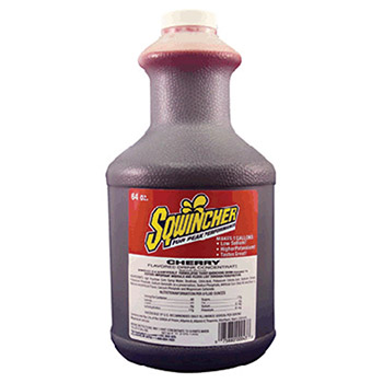 Sqwincher 030321-CH 64 Ounce Liquid Concentrate Cherry Electrolyte Drink - Yields 5 Gallons (6 Each Per Case)