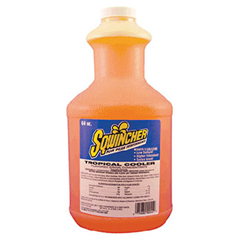 Sqwincher 030329-TC 64 Ounce Liquid Concentrate Tropical Cooler Electrolyte Drink - Yields 5 Gallons (6 Each Per Case)