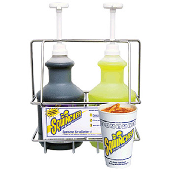 Sqwincher 600106 Servastation Kit Dispenser With Wall Mount Basket Two 1 oz Pumps Cup Dispenser And Two Tubes Of 1