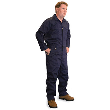 Stanco US9681NBXL Safety Products X-Large Navy Blue 9 Ounce Indura Ultra Soft Flame Retardant Coverall With Concealed FR
