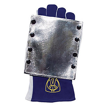 Tillman Large Blue Cowhide Aluminized Wool Lined Heat Resistant Gloves With Double Reinforced Thumb Side Split Cuff, Aluminized Carbon Kevlar Back Hand Pad, Durable Kevlar Stitching And Welted Fingers