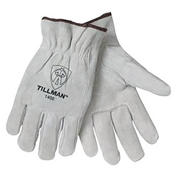 Tillman Medium Pearl Economy Shoulder Split Cowhide Unlined Gunn Cut Drivers Gloves With Keystone Thumb (Bulk)