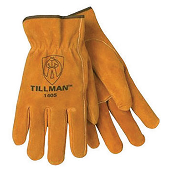 Tillman Medium Russet Economy Shoulder Split Cowhide Unlined Gunn Cut Drivers Gloves With Keystone Thumb