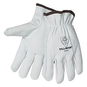 Tillman Medium Pearl Premium Top Grain Goatskin Unlined Drivers Gloves With Keystone Thumb