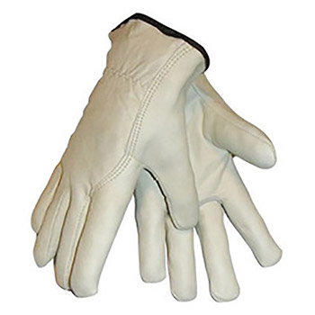 Tillman 2X White B Grade Top Grain Cowhide Drivers Gloves With Wing Thumb