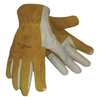 Tillman Small Brown Standard Top Grain Cowhide Kevlar Drivers Gloves With Keystone Thumb And Elastic Cuff